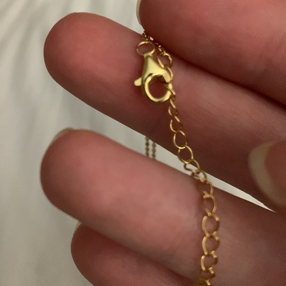 Gold plated Sterling silver 18kt gold plated CZ heart necklace NWOT - Picture 3 of 6